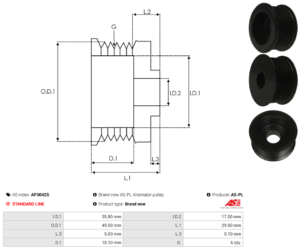 Poulie alternateur AP3042S