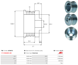 Poulie alternateur AP3047S