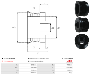 Poulie alternateur AP3051S