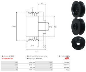 Poulie alternateur AP3052S