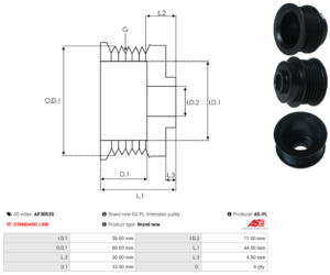 Poulie alternateur AP3053S