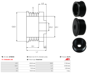 Poulie alternateur AP3054S