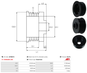 Poulie alternateur AP3061S