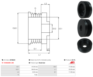 Poulie alternateur AP3062S