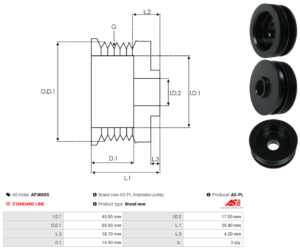 Poulie alternateur AP3065S