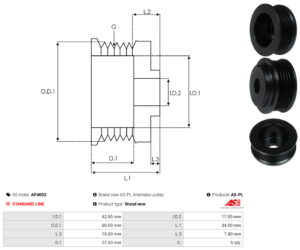 Poulie alternateur AP4002