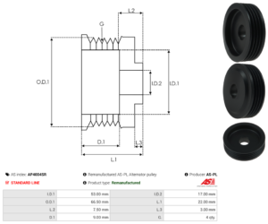 Poulie alternateur AP4004SR