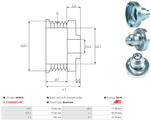 Poulie alternateur AP4010