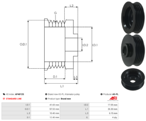Poulie alternateur AP4012S