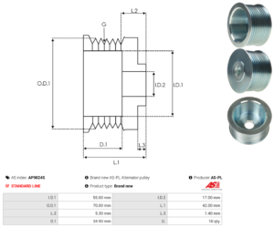Poulie alternateur AP9024S