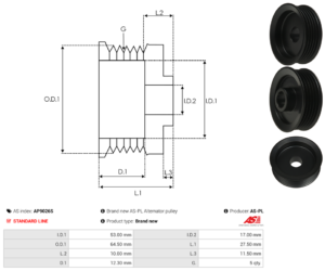 Poulie alternateur AP9026S
