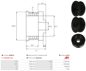 Poulie alternateur AP9031S