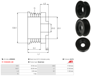 Poulie alternateur AP9032S