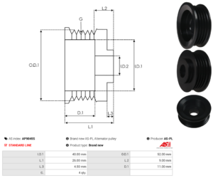 Poulie alternateur AP9045S