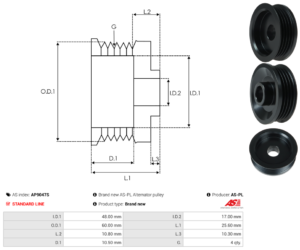 Poulie alternateur AP9047S