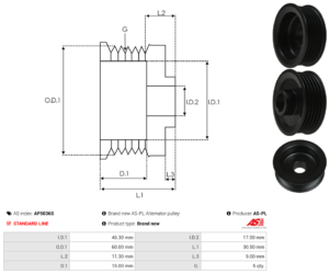Poulie alternateur AP5036S