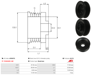 Poulie alternateur AP5037S