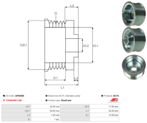 Poulie alternateur AP5038S