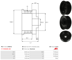 Poulie alternateur AP5041S