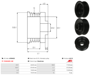 Poulie alternateur AP5042S