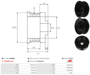 Poulie alternateur AP5046S