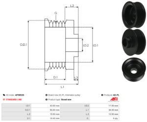 Poulie alternateur AP5053S