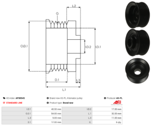 Poulie alternateur AP5054S