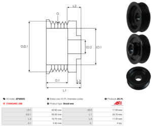 Poulie alternateur AP5065S