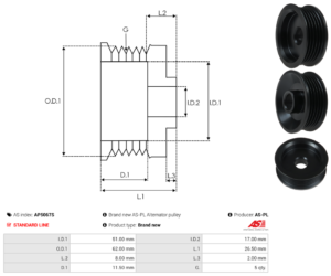 Poulie alternateur AP5067S