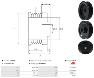 Poulie alternateur AP5069S