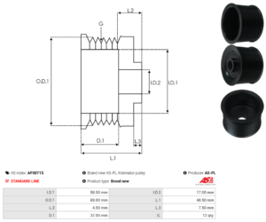 Poulie alternateur AP5071S