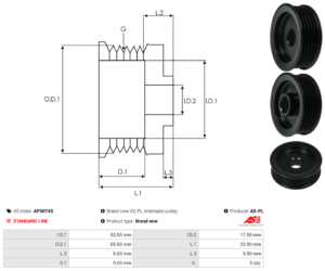 Poulie alternateur AP5074S