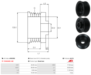 Poulie alternateur AP5078S