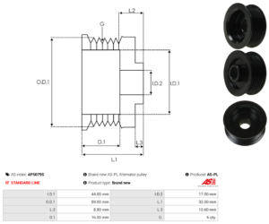 Poulie alternateur AP5079S