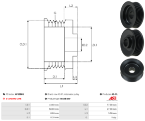 Poulie alternateur AP5080S