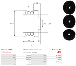 Poulie alternateur AP5081S