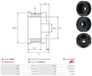 Poulie alternateur AP6002