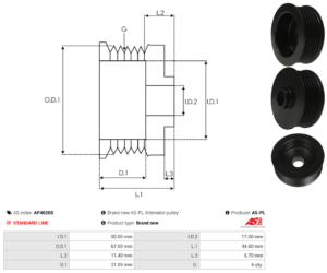 Poulie alternateur AP4020S