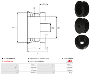 Poulie alternateur AP4021S