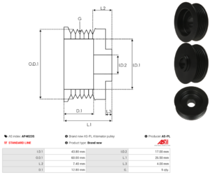 Poulie alternateur AP4023S