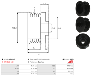 Poulie alternateur AP4024S