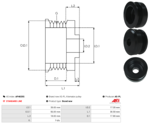 Poulie alternateur AP4025S