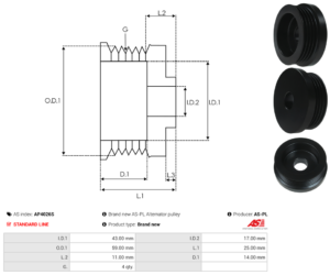 Poulie alternateur AP4026S