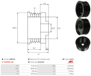 Poulie alternateur AP5012S
