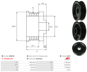 Poulie alternateur AP5014S