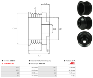 Poulie alternateur AP5016S