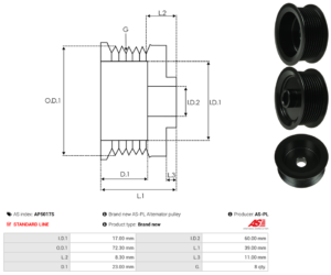 Poulie alternateur AP5017S