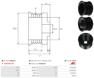 Poulie alternateur AP5021S