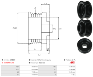 Poulie alternateur AP5025S