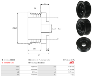 Poulie alternateur AP5026S